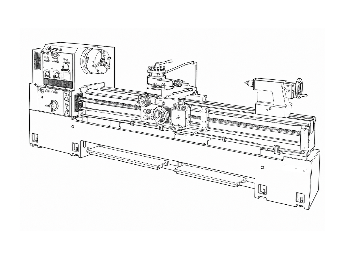 Manual turning lathe