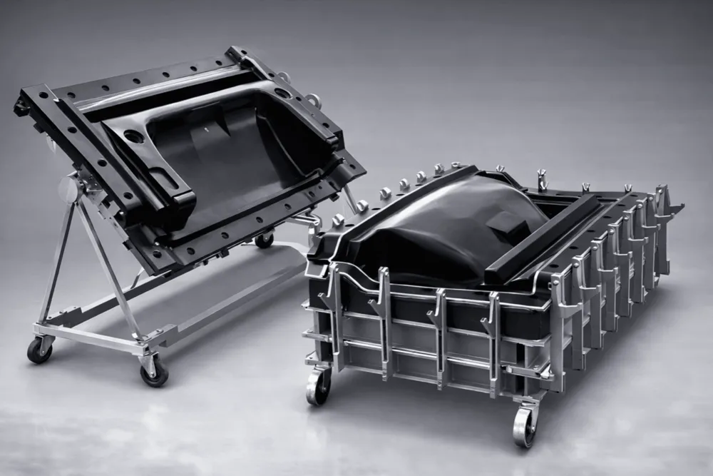 Composite parts and molds manufactured by PNC